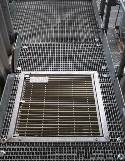 Polyester grating hatch, technical platform of a static mixer - Bristol, United Kingdom