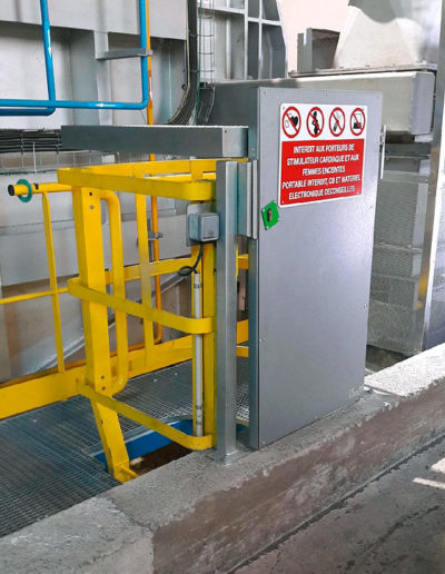 CEC600 top access lockout in closed position, oven access walkway - Saint-Jean de Maurienne (73)